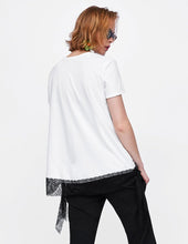 Load image into Gallery viewer, T-Shirt with Matching Lace Appliques